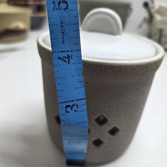 Gray Ceramic Container with Lid - Picture 7 of 7